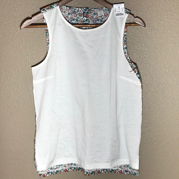 J Crew Tank w Floral Back NWT   B - Picture 2 of 6